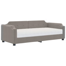 vidaXL tópszínű szövet kanapéágy matraccal 100 x 200 cm (3197624) ágy és ágykellék