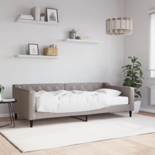 vidaXL tópszínű szövet kanapéágy matraccal 90 x 200 cm ágy és ágykellék