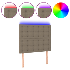 vidaXL tópszínű szövet LED-es fejtámla 100x5x118/128 cm (3122852) ágy és ágykellék