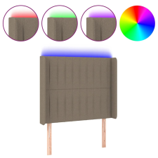 vidaXL tópszínű szövet LED-es fejtámla 103x16x118/128 cm (3124280) ágy és ágykellék