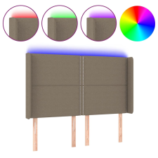 vidaXL tópszínű szövet LED-es fejtámla 147x16x118/128 cm (3123910) ágy és ágykellék