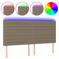 vidaXL tópszínű szövet LED-es fejtámla 160x5x118/128 cm (3122574) ágy és ágykellék