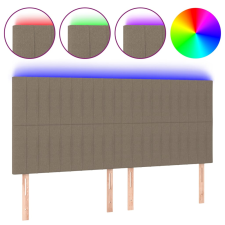 vidaXL tópszínű szövet LED-es fejtámla 160x5x118/128 cm (3122672) ágy és ágykellék
