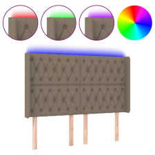 vidaXL tópszínű szövet LED-es fejtámla 163x16x118/128 cm (3124394) ágy és ágykellék