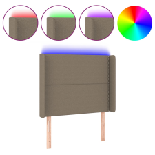 vidaXL tópszínű szövet LED-es fejtámla 83x16x118/128 cm (3123886) ágy és ágykellék