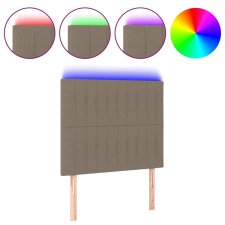 vidaXL tópszínű szövet LED-es fejtámla 90x5x118/128 cm (3122648) ágy és ágykellék