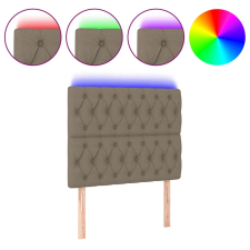 vidaXL tópszínű szövet LED-es fejtámla 90x7x118/128 cm (3122746) ágy és ágykellék