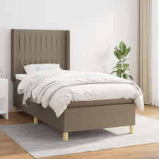 vidaXL tópszínű szövet rugós ágy matraccal 100 x 200 cm ágy és ágykellék
