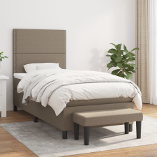 vidaXL tópszínű szövet rugós ágy matraccal 100 x 200 cm ágy és ágykellék