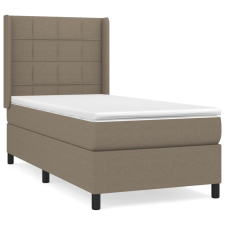 vidaXL tópszínű szövet rugós ágy matraccal 100 x 200 cm (3131413) ágy és ágykellék