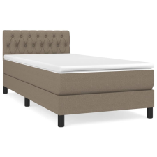 vidaXL tópszínű szövet rugós ágy matraccal 100 x 200 cm (3140277) ágy és ágykellék