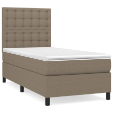 vidaXL tópszínű szövet rugós ágy matraccal 100 x 200 cm (3142077) ágy és ágykellék