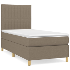 vidaXL tópszínű szövet rugós ágy matraccal 100 x 200 cm (3142477) ágy és ágykellék