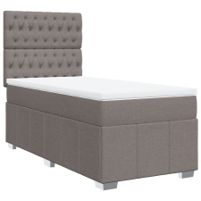 vidaXL tópszínű szövet rugós ágy matraccal 100 x 200 cm (3291590) ágy és ágykellék