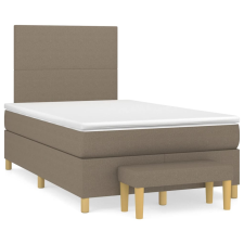 vidaXL tópszínű szövet rugós ágy matraccal 120 x 190 cm ágy és ágykellék