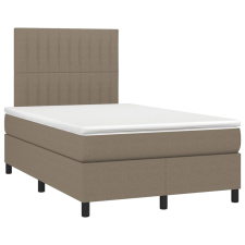 vidaXL tópszínű szövet rugós ágy matraccal 120 x 190 cm (3269899) ágy és ágykellék