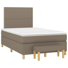 vidaXL tópszínű szövet rugós ágy matraccal 120 x 190 cm (3270401) ágy és ágykellék