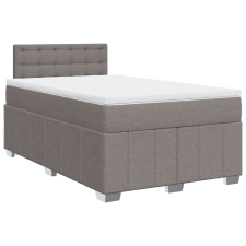 vidaXL tópszínű szövet rugós ágy matraccal 120 x 190 cm (3287025) ágy és ágykellék