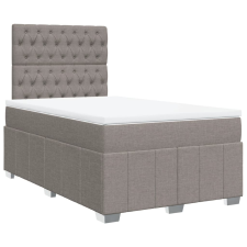 vidaXL tópszínű szövet rugós ágy matraccal 120 x 200 cm (3291646) ágy és ágykellék