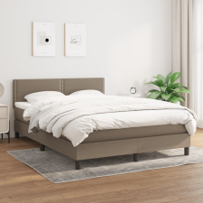 vidaXL tópszínű szövet rugós ágy matraccal 140 x 190 cm ágy és ágykellék