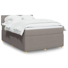 vidaXL tópszínű szövet rugós ágy matraccal 140 x 190 cm ágy és ágykellék