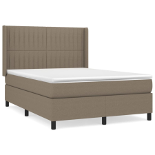 vidaXL tópszínű szövet rugós ágy matraccal 140 x 190 cm (3131589) ágy és ágykellék