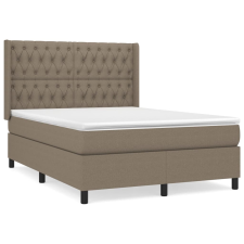 vidaXL tópszínű szövet rugós ágy matraccal 140 x 190 cm (3131669) ágy és ágykellék
