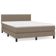 vidaXL tópszínű szövet rugós ágy matraccal 140 x 190 cm (3140213) ágy és ágykellék