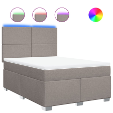 vidaXL tópszínű szövet rugós ágy matraccal 140 x 190 cm (3292780) ágy és ágykellék