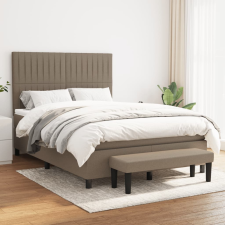 vidaXL tópszínű szövet rugós ágy matraccal 140 x 200 cm ágy és ágykellék