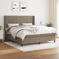 vidaXL tópszínű szövet rugós ágy matraccal 160 x 200 cm ágy és ágykellék