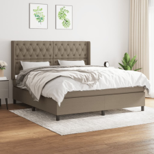 vidaXL tópszínű szövet rugós ágy matraccal 160 x 200 cm ágy és ágykellék
