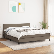 vidaXL tópszínű szövet rugós ágy matraccal 160 x 200 cm ágy és ágykellék
