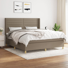 vidaXL tópszínű szövet rugós ágy matraccal 160 x 200 cm ágy és ágykellék