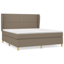 vidaXL tópszínű szövet rugós ágy matraccal 160 x 200 cm (3128457) ágy és ágykellék
