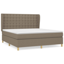 vidaXL tópszínű szövet rugós ágy matraccal 160 x 200 cm (3128857) ágy és ágykellék