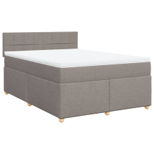 vidaXL tópszínű szövet rugós ágy matraccal 160 x 200 cm (3286735) ágy és ágykellék