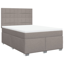 vidaXL tópszínű szövet rugós ágy matraccal 160 x 200 cm (3290543) ágy és ágykellék