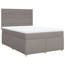 vidaXL tópszínű szövet rugós ágy matraccal 160 x 200 cm (3291335) ágy és ágykellék