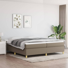vidaXL Tópszínű szövet rugós ágy matraccal 200 x 200 cm ágy és ágykellék