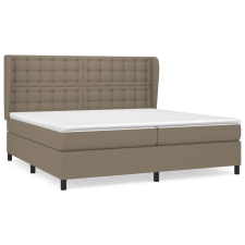 vidaXL tópszínű szövet rugós ágy matraccal 200 x 200 cm ágy és ágykellék