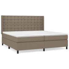 vidaXL tópszínű szövet rugós ágy matraccal 200 x 200 cm ágy és ágykellék