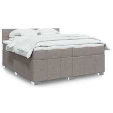 vidaXL tópszínű szövet rugós ágy matraccal 200 x 200 cm ágy és ágykellék
