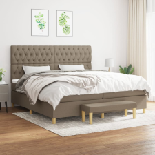 vidaXL tópszínű szövet rugós ágy matraccal 200 x 200 cm ágy és ágykellék
