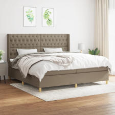 vidaXL tópszínű szövet rugós ágy matraccal 200 x 200 cm ágy és ágykellék