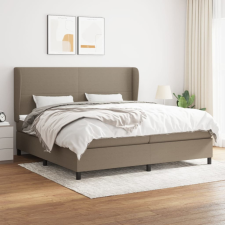 vidaXL tópszínű szövet rugós ágy matraccal 200 x 200 cm ágy és ágykellék