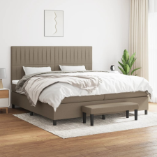vidaXL tópszínű szövet rugós ágy matraccal 200 x 200 cm ágy és ágykellék