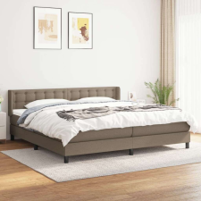 vidaXL tópszínű szövet rugós ágy matraccal 200 x 200 cm ágy és ágykellék