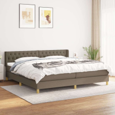 vidaXL tópszínű szövet rugós ágy matraccal 200 x 200 cm ágy és ágykellék