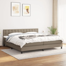 vidaXL tópszínű szövet rugós ágy matraccal 200 x 200 cm ágy és ágykellék